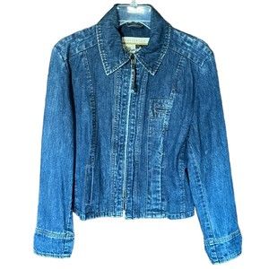 Wrangler Outerwear Women Jean Jacket ZipUp SZ M Full Zip Premium Quality Wear